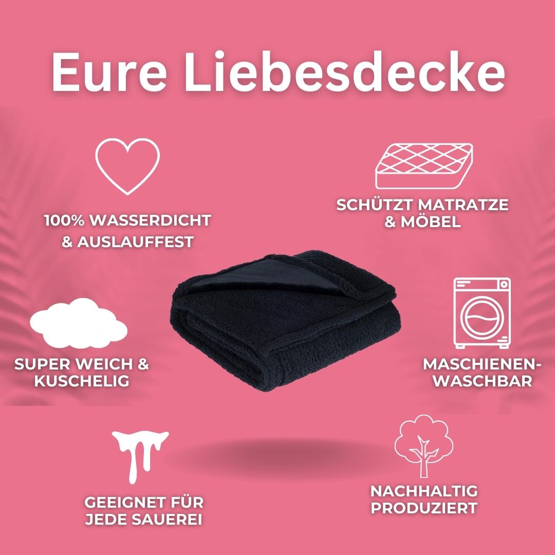 Liebesdecke™ - Die Wasserdichte Kuscheldecke + Gratis Liebeskissen + Gratis Ebook