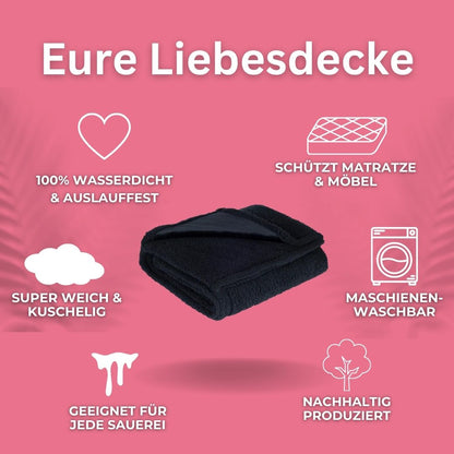 Liebesdecke™ - Die Wasserdichte Kuscheldecke + Gratis Liebeskissen + Gratis Ebook